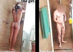 TS Angelique Monroe - Shower collage