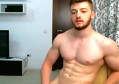 Hot Romanian Guy Masturbating On Webcam
