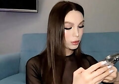 Small tit brunette in lingerie Alyssia