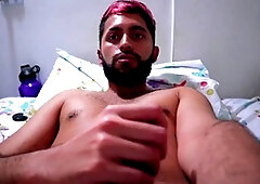 So camilo brown Jerking His big uncut cock till Cum