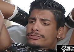 Executive goes knuckle deep and breeds Apollo Fates' open ass