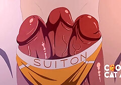 Threesome For Halloween With Car Toon