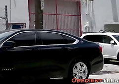 Dude calls up a teenie and fucks her real hard