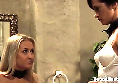 Hawt Curvy Large Booty Lesbo Thrall Groaning From Whip And Domination