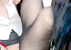Asian Teens Dominated In Stockings