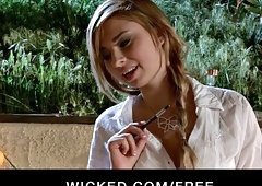 Wicked - Blonde teen waitress Molly Bennett fucks a customer