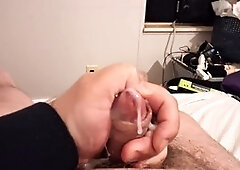 Masturbation, playing in panties, in english