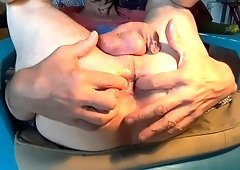 Fucking my juicy ass with zucchini at home #2