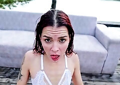 YESSICA BUNNY, that slut, is always happy when she gets