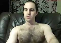 Thick cock on hairy young stud