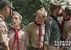 Twink Scouts Get Caught And Now Join In On Gangbanging