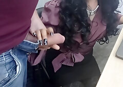 I Visited A Colleague At Work During The Break And She Gave Me A Handjob