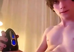 Hung twink and toy