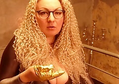 Female dom Arya Grander takes charge in a POV of enchanting subjugation with brown bottle control