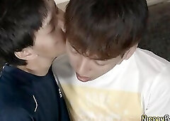 Japanese gay guy eating ass