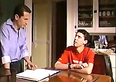 Hot Spanish teacher enjoys his student's big cock