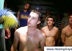 College boys get dared to wrestle naked