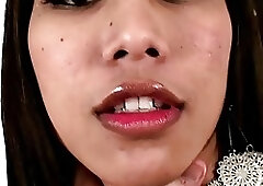 Adorable cock girl wants to suck dick while jerking her own