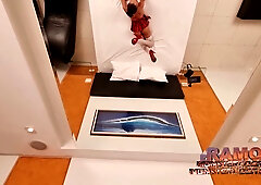 Small teen brunette hair with tiny breasts, Polly Petrova got stuffed with 2 punk hard schlongs