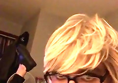 Sissy throating schlong