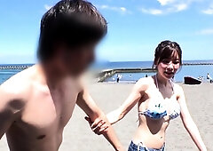 Amateur brunette Michelle with small tit