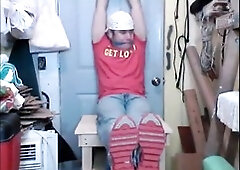 Xandro traps in bdsm bondage