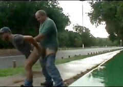 daddy and guy fucking outdoor near road 4