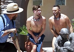 FalconStudios.com: Latino in boots kissing each other