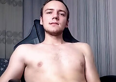 Young Dude Left Home Alone And Fap Off His Man-Meat While Witnessing Faggot Pornography