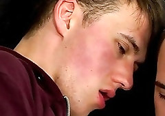 Gay guy gives a sensual blowjob before being dicked down