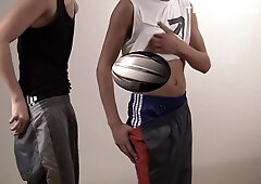 Boys dancing in shiny nike trackies and adidas shorts