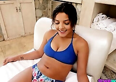 Youthful Texas Teen Latin chick Amateur Ella Cruz Bangs Like a Pro & Vagina so Constricted