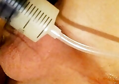 Self-creampie - Injecting my own cum in my ass