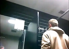 Sucking in a public restroom 3